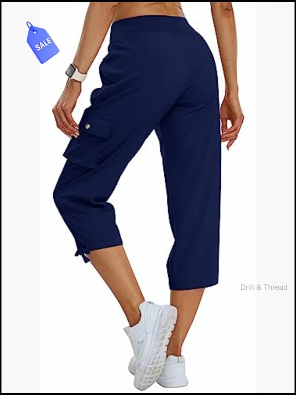 Women's Cargo Capris Pants Loose Fit Hiking Quick Dry Travel Pants